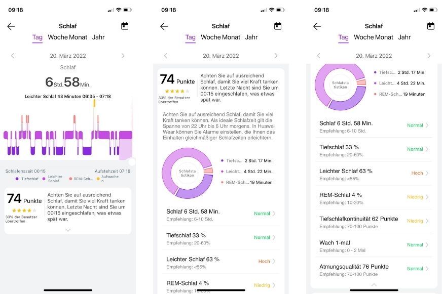 Man sieht die Huawei Health App.